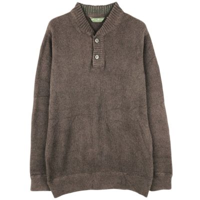 古着 エディーバウアー Eddie Bauer リブ編み ヘンリーネック コットン