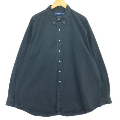 古着 ラルフローレン Ralph Lauren BLAKE 無地 長袖 ボタン