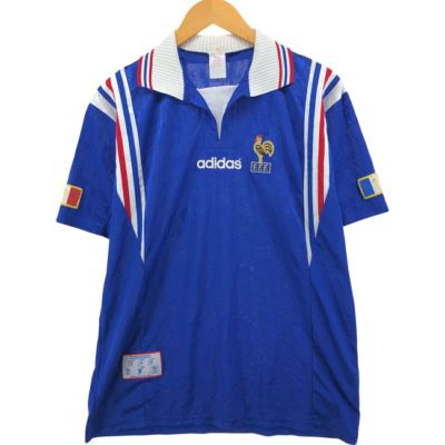 古着 80~90年代 アディダス adidas ドイツ代表 総柄 Vネック