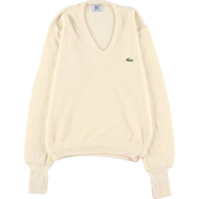 80年代 ラコステ LACOSTE IZOD アクリルニットカーディガン メンズL