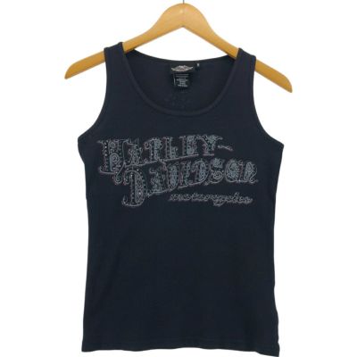 Harley-Davidson 00’s タンクトップ レース ラインストーン 古着 ハーレーダビッドソン Harley-Davidson ラインストーン付き