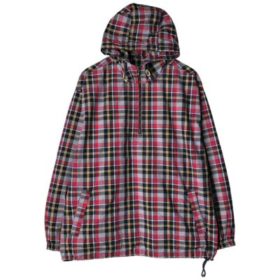 古着 00年代 エディーバウアー Eddie Bauer チェック柄 ハーフジップ