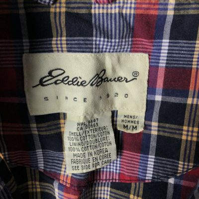 古着 00年代 エディーバウアー Eddie Bauer チェック柄 ハーフジップ