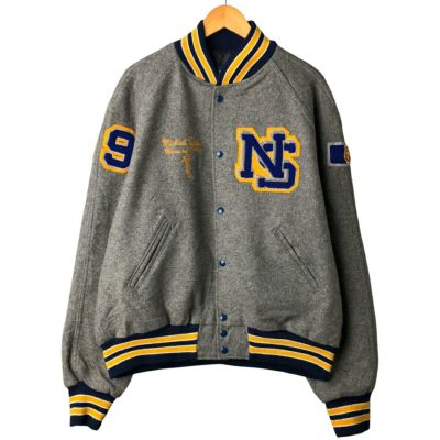 古着 70～80年代 ホロウェイ HOLLOWAY 中綿入り ウールスタジャン