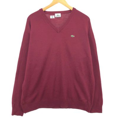 古着 80年代 ラコステ LACOSTE フレンチラコステ Vネック ウールニット