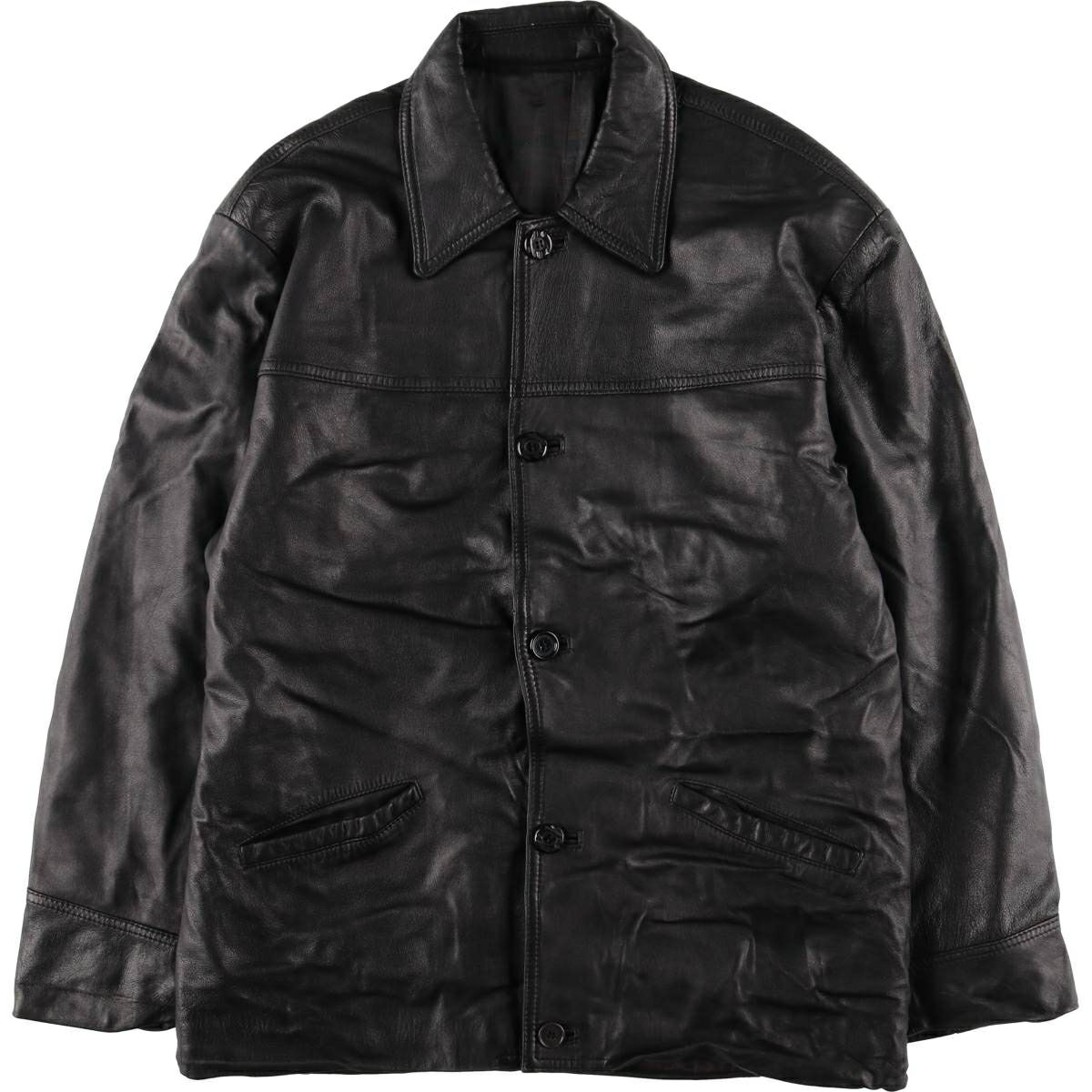 古着 OAKWOOD 中綿入り レザーカーコート メンズXXL相当 /eaa520618