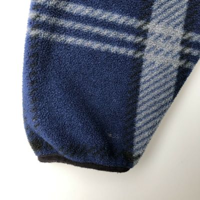 古着 90年代 ノーティカ NAUTICA チェック柄 ハーフジップ フリース