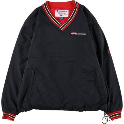 古着 チャンピオン Champion Vネック ナイロンプルオーバー メンズXL