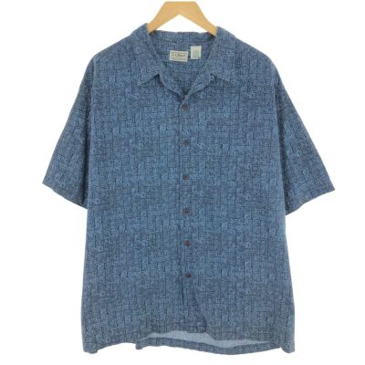 古着 エルエルビーン L.L.Bean ボーダー柄 長袖 ラガーシャツ