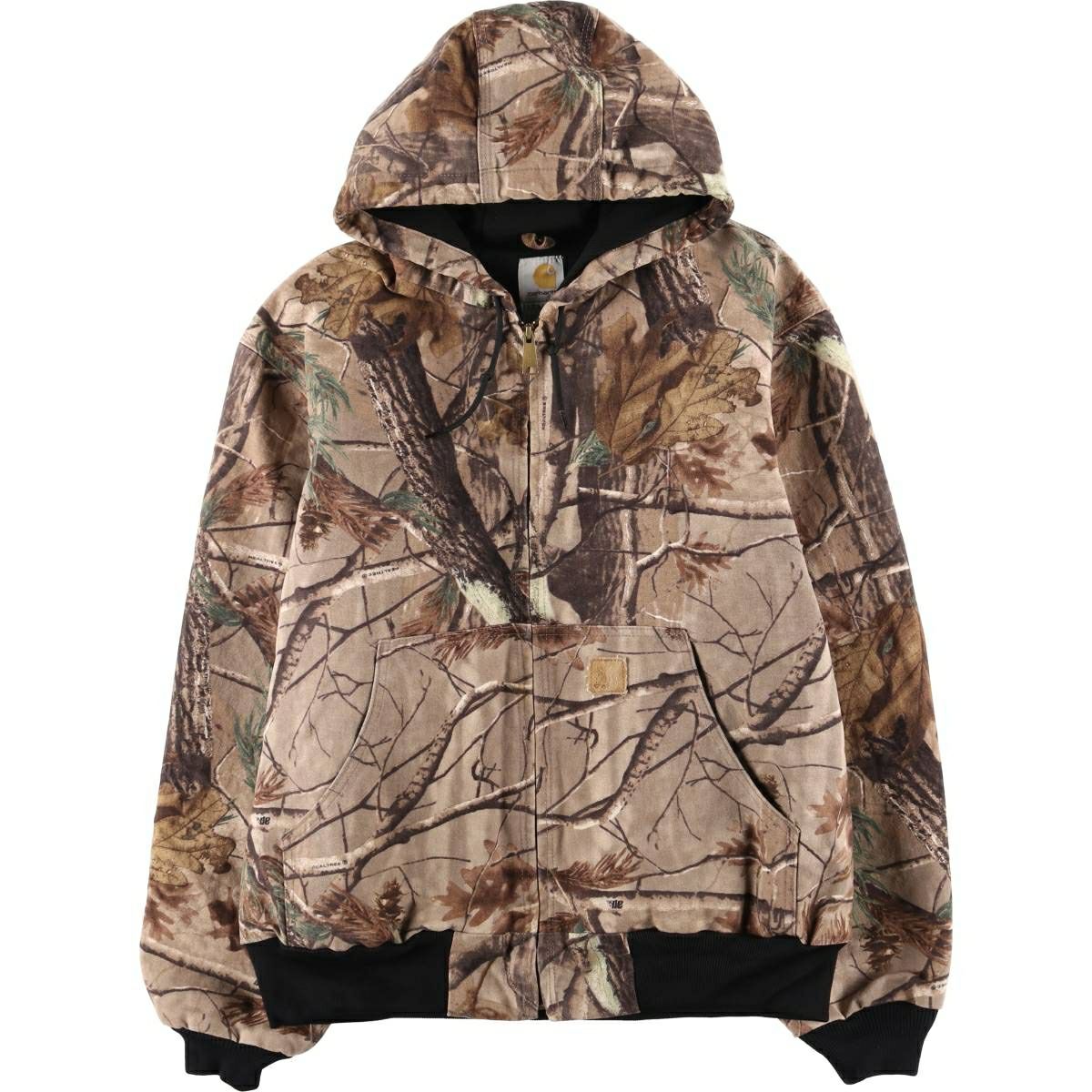 古着 カーハート Carhartt アクティブジャケット 迷彩柄 リアルツリー