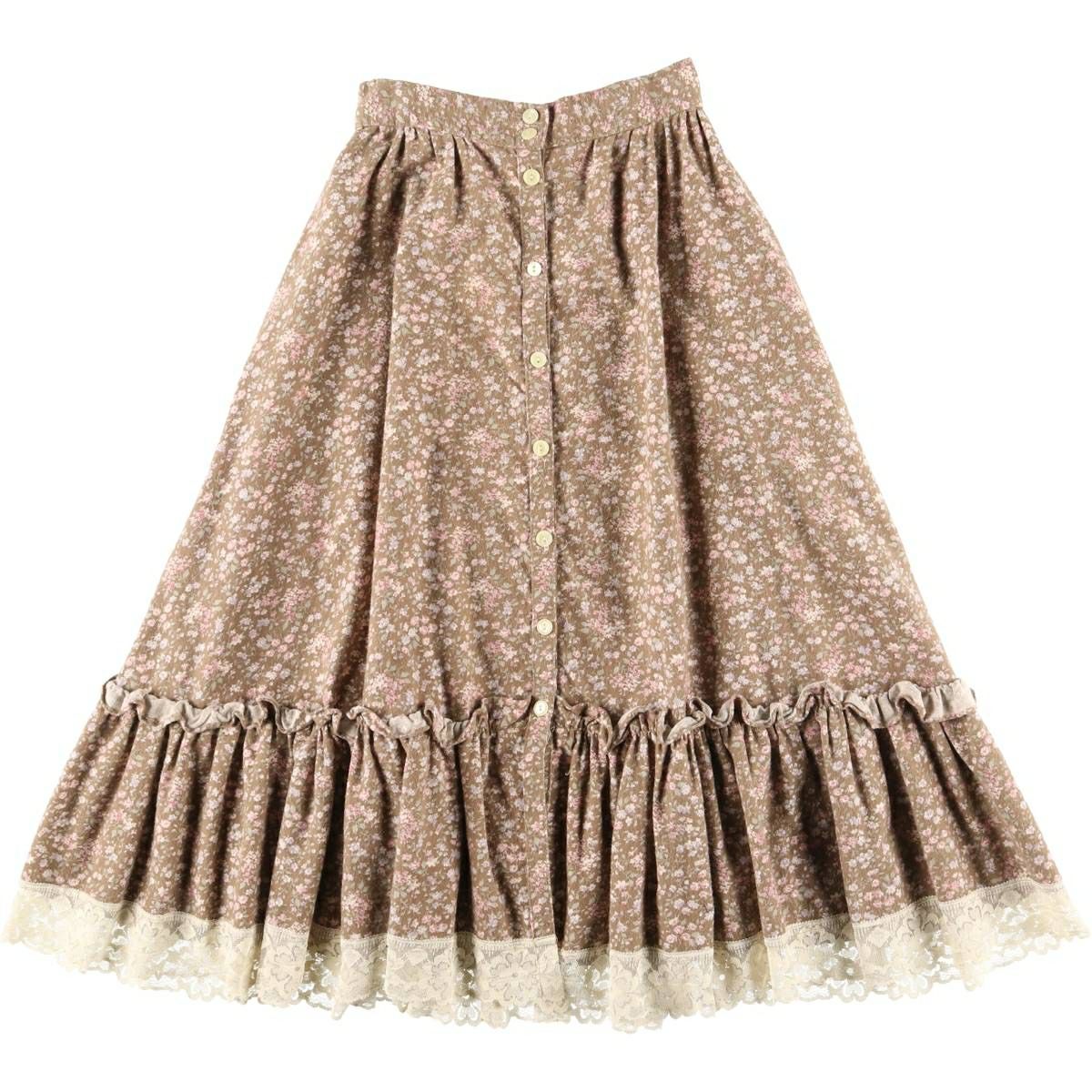 古着 70年代 ガンネサックス GUNNE SAX GUNNIES ガニーズ 総柄 花柄 前