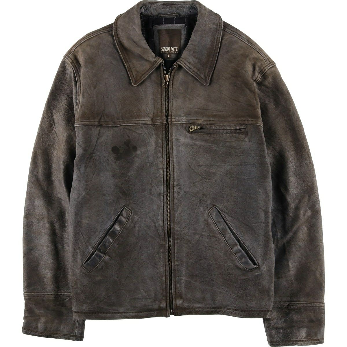 古着 80～90年代 Reed sportswear A-2タイプ 中綿入り レザーブルゾン