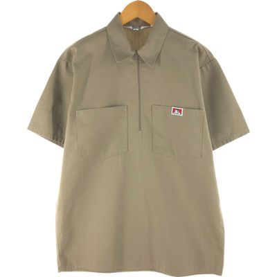 古着 80年代 ベンデイビス BEN DAVIS ハーフジップ 半袖 ワーク