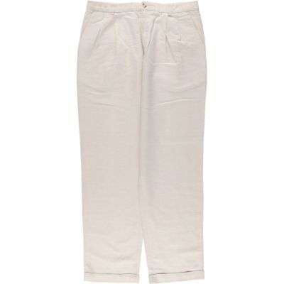 (古着)90s ワイドリネンスラックス　パンツ cityboy vintage 古着)90s ワイドリネンスラックス パンツ cityboy vintage 古着)90s