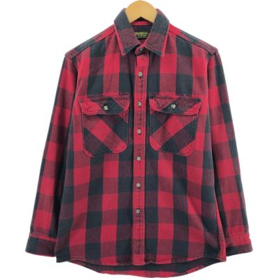 古着 オシュコシュ Osh kosh バッファローチェック 長袖 ヘビーネルチェックシャツ USA製 メンズM相当 /eaa511430 【中古】 【250113】