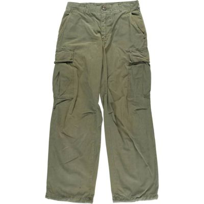 古着 60年代 米軍実品 ジャングルファティーグパンツ 5th リップストップ ミリタリー カーゴパンツ USA製 REGULAR SMALL メンズw29相当 ヴィンテージ /evb008784 【中古】 【250113】