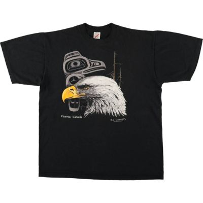 古着 90年代 ジャージーズ Jerzees 鷲柄 イーグル柄 アニマルTシャツ USA製 メンズXL相当 ヴィンテージ /eaa563812 【中古】 【250710】