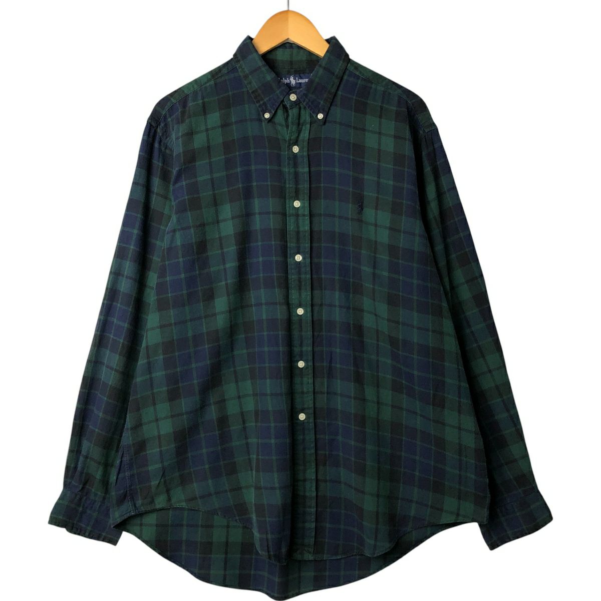 古着 ラルフローレン Ralph Lauren ブラックウォッチチェック 長袖