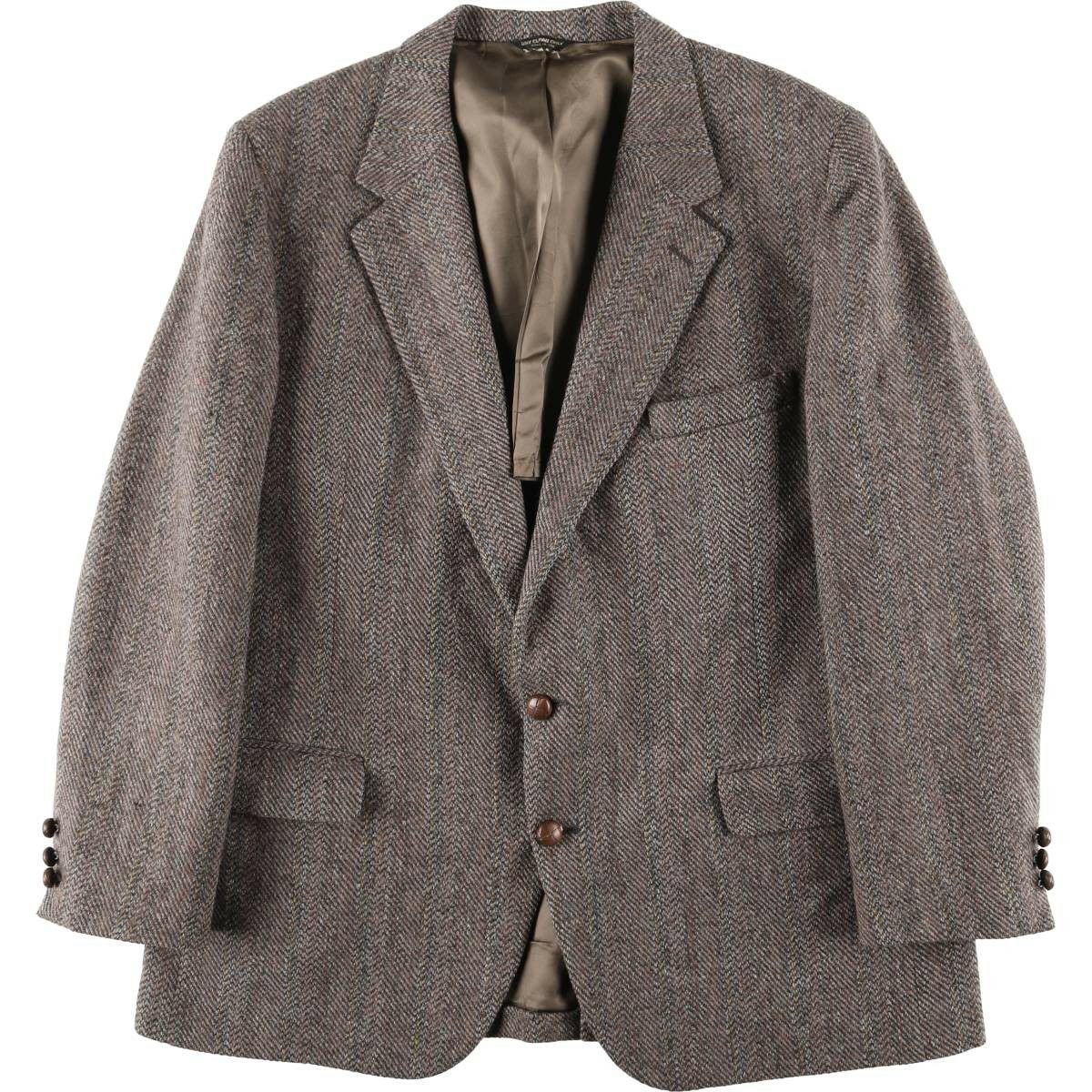 80s〜 ハリスツイード ヘリンボーン ジャケット USA製 古着 80年代 ハリスツイード Harris Tweed ヘリンボーン ウール