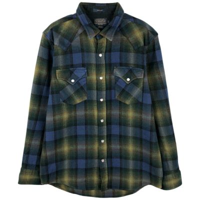 古着 ペンドルトン PENDLETON CANYON チェック柄 ウールウエスタン