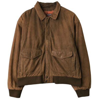 古着 ROCK CREEK A-2タイプ 中綿入り レザーフライトジャケット メンズ