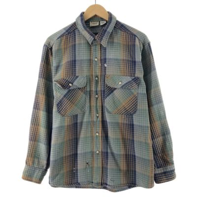 70年代 ウールリッチ WOOLRICH チェック柄 長袖 フランネルシャツ USA製 メンズL ヴィンテージ /eaa308380