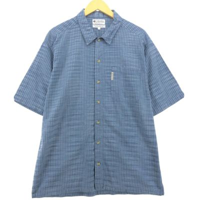 古着 90～00年代 コロンビア Columbia 半袖 コットン チェック
