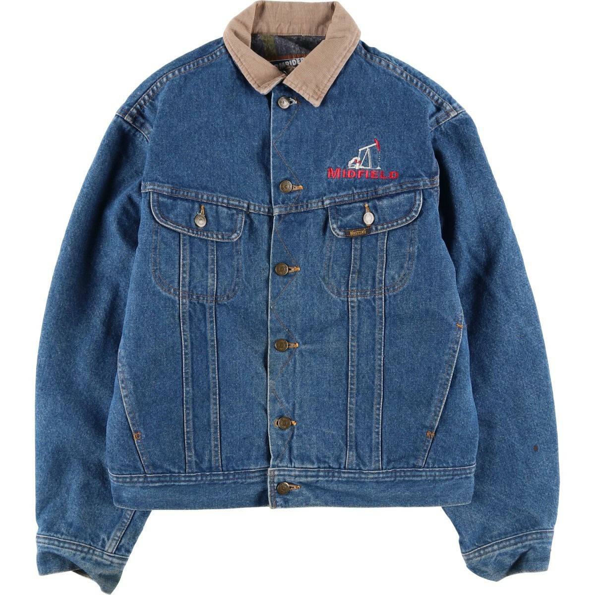 古着 MUSTANG STORMRIDER バックロゴ デニムジャケット Gジャン メンズ