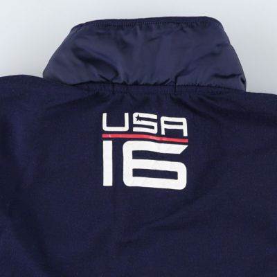 【美品】アールエルエックス ラルフローレン フード付き中綿ジャケット ロゴ刺繍 美品】アールエルエックス ラルフローレン フード付き中綿ジャケット