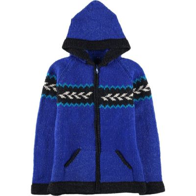 古着 90's エクアドルニット スター ニット ジップ パーカー ハンドニット 古着 ARTESANIAS CENTRO MUNDO 総柄 HAND KNIT ハンドニット