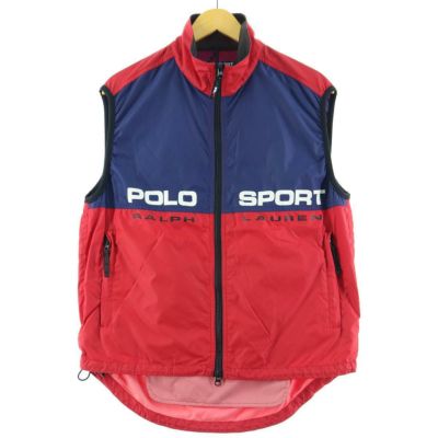 希少カラー 90s POLO SPORT RLX ダウン ベスト ポロスポーツ-