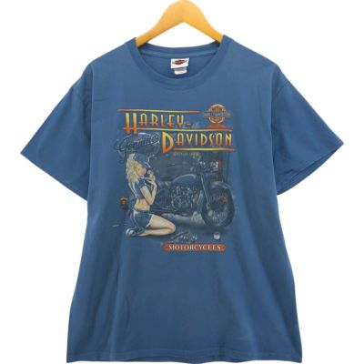 US古着◆ハーレーダビッドソン ピンナップガール 長袖 Tシャツ 古着 00年代 ハーレーダビッドソン Harley-Davidson ピンナップ