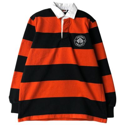 古着 カナダ製 BARBARIAN バーバリアン マルチパネル ラガーシャツ 古着 90～00年代 バーバリアン BARBARIAN ボーダー柄 長袖 ラガー