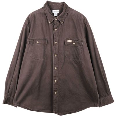 古着 カーハート Carhartt 長袖 ボタンダウン ワークシャツ メンズXL
