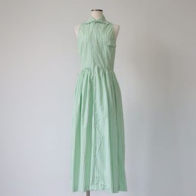 ラルフローレン　正規品　ワンピース　ノースリーブ　ストライプ柄　美品 LAUREN ラルフローレン ノースリーブストライプワンピース S
