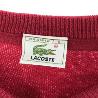 古着 80年代 ラコステ LACOSTE フレンチラコステ Vネック ウールニットセーター フランス製 メンズXL ヴィンテージ /eaa364965  【中古】 【230903】 【SS2409_10%】 | 古着屋JAM（ジャム）