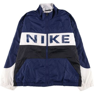 NIKE古着ナイロンジャケットインテルミラノロゴブラックアシンメトリー/K24 NIKE古着ナイロンジャケットインテルミラノロゴブラック