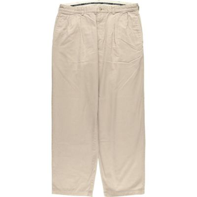 POLO RALPH LAUREN ワイドチノ ツータック W34 ベージュ Ralph Lauren - 古着 ラルフローレン Ralph Lauren ツータック