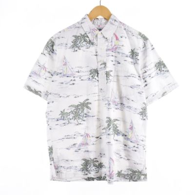古着 70年代 IOLANI 総柄 オープンカラー ハワイアンアロハシャツ ...