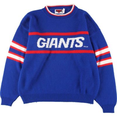 CLIFF ENGLE LTD NFL NewYorkGiants ニューヨークジャイアンツ アクリルニットセーター USA製 メンズXL /eaa309870ブルー系青色柄