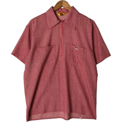 【名作】フレッドペリー　ストライプ半袖シャツ　XL◆古着ヴィンテージモッズベスパ 名作】フレッドペリー ストライプ半袖シャツ XL◇古着