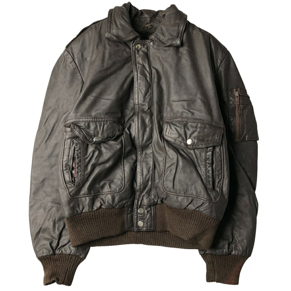 古着 ショット SCHOTT A-2タイプ レザーフライトジャケット イタリア製