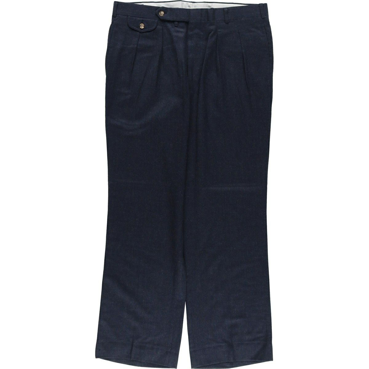 70s80s ノードストローム ウール ツータックスラックスネイビーW31L30