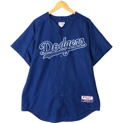 MLB - 古着　90s　MLB ロサンゼルスドジャース　DODGERS　ベースボールシャツ 古着 TRUE FAN MLB LOS ANGELES DODGERS ロサンゼルスドジャース