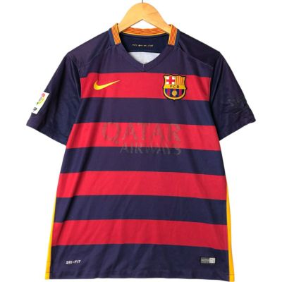 バルセロナ　NIKE サッカー　ユニフォーム　古着　90s 古着 90年代 ナイキ NIKE FC BARCELONA FC バルセロナ Vネック