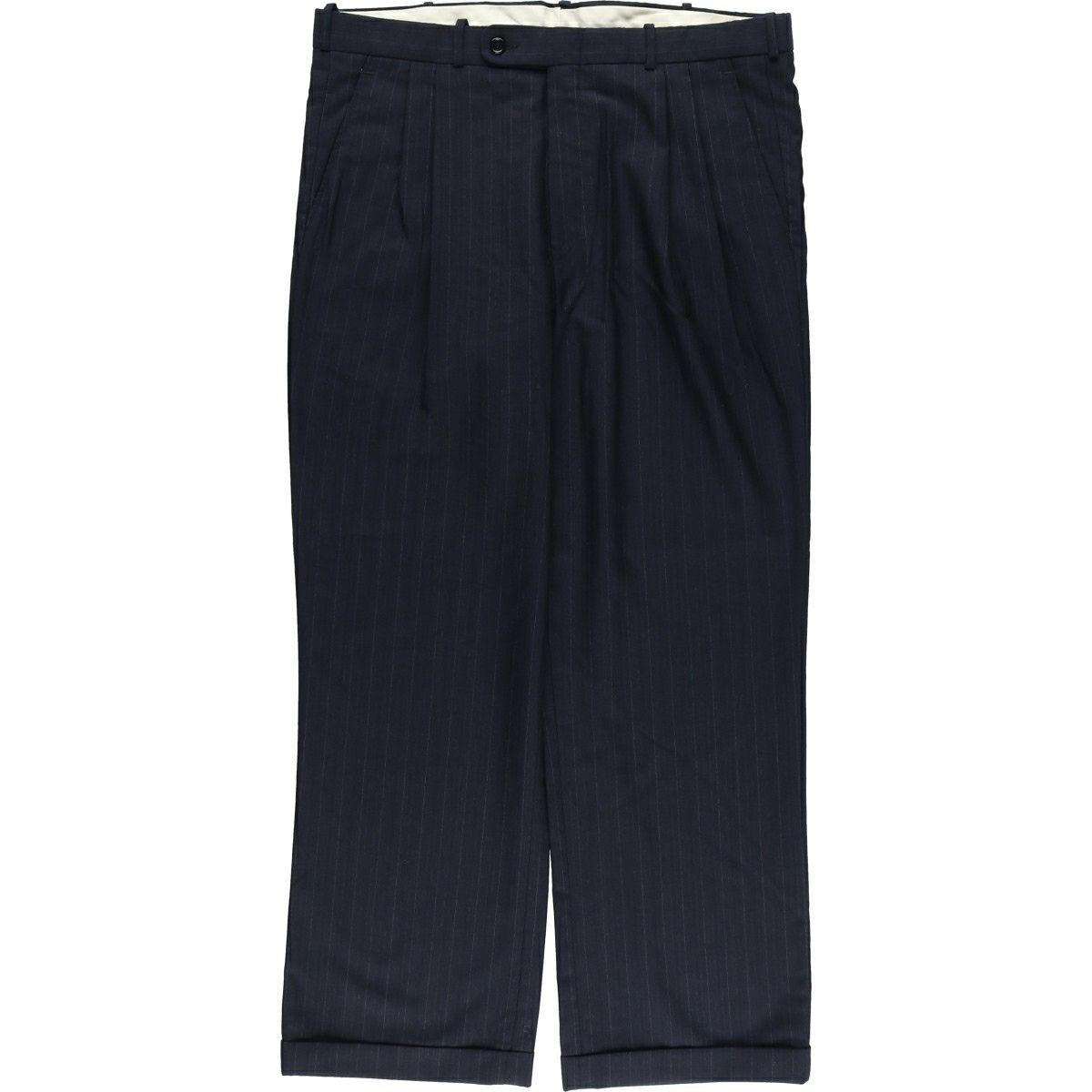 古着 ザネッラ Zanella ストライプ柄 ウールパンツ スラックス