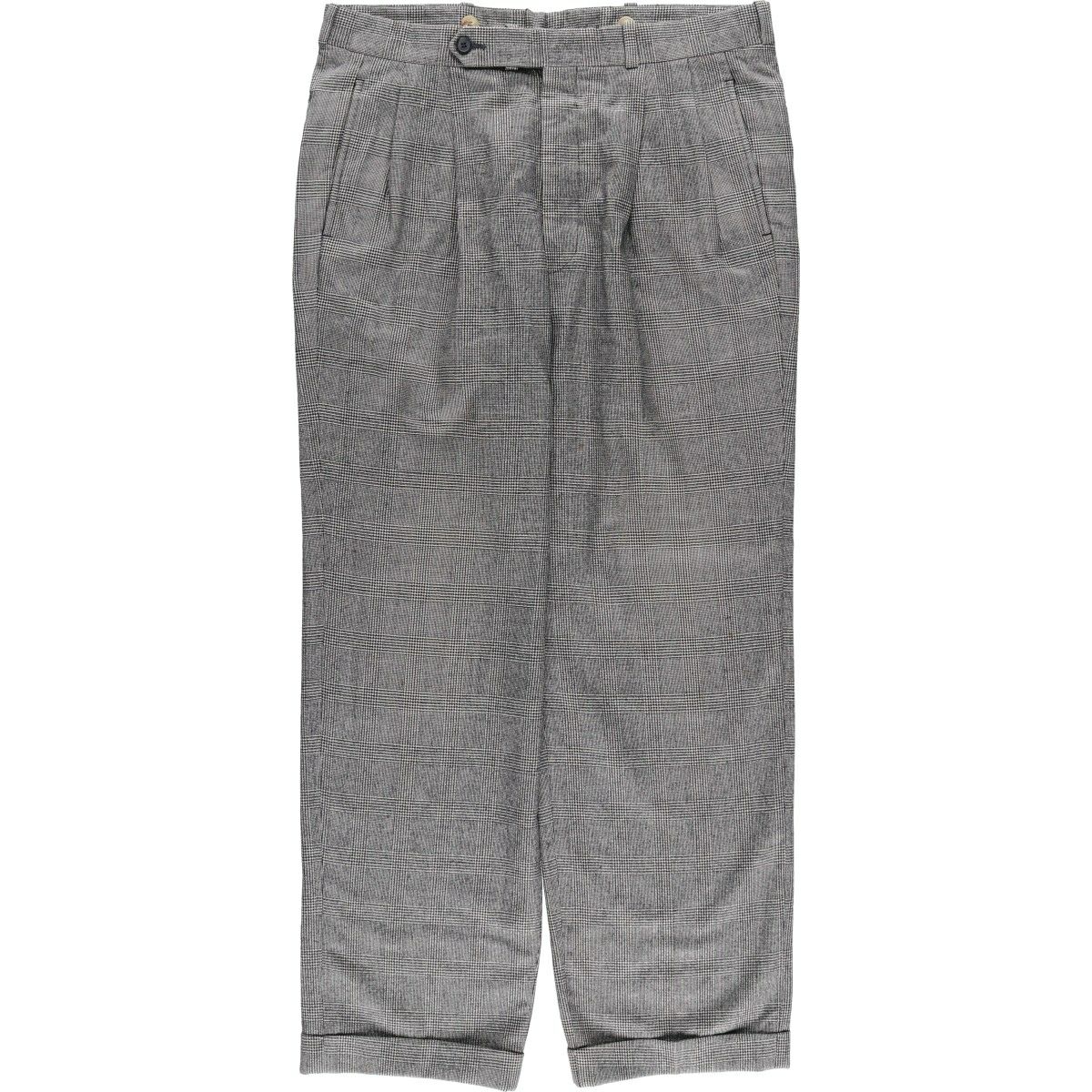 古着 80年代 バーバリー Burberrys ストライプ柄 ツータック ウール