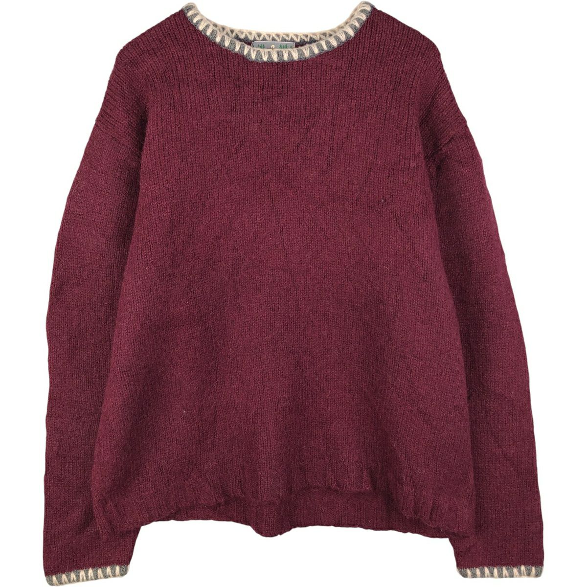 古着 90年代 Gallagher チェック柄 モヘア混 アクリルニットセーター