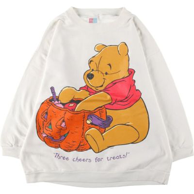 期間限定価格商品 古着 キャラクター くまのプーさん POOH Disney 90年代 トレーナー+スウェット