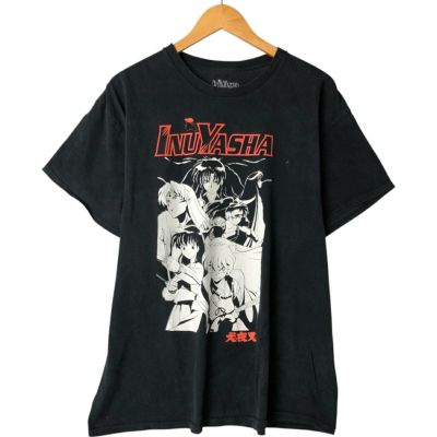 犬夜叉 ヴィンテージ加工Ｔシャツ 黒 アニメTシャツ 海外オフィシャル 犬夜叉 ヴィンテージ加工Tシャツ L 黒 アニメT